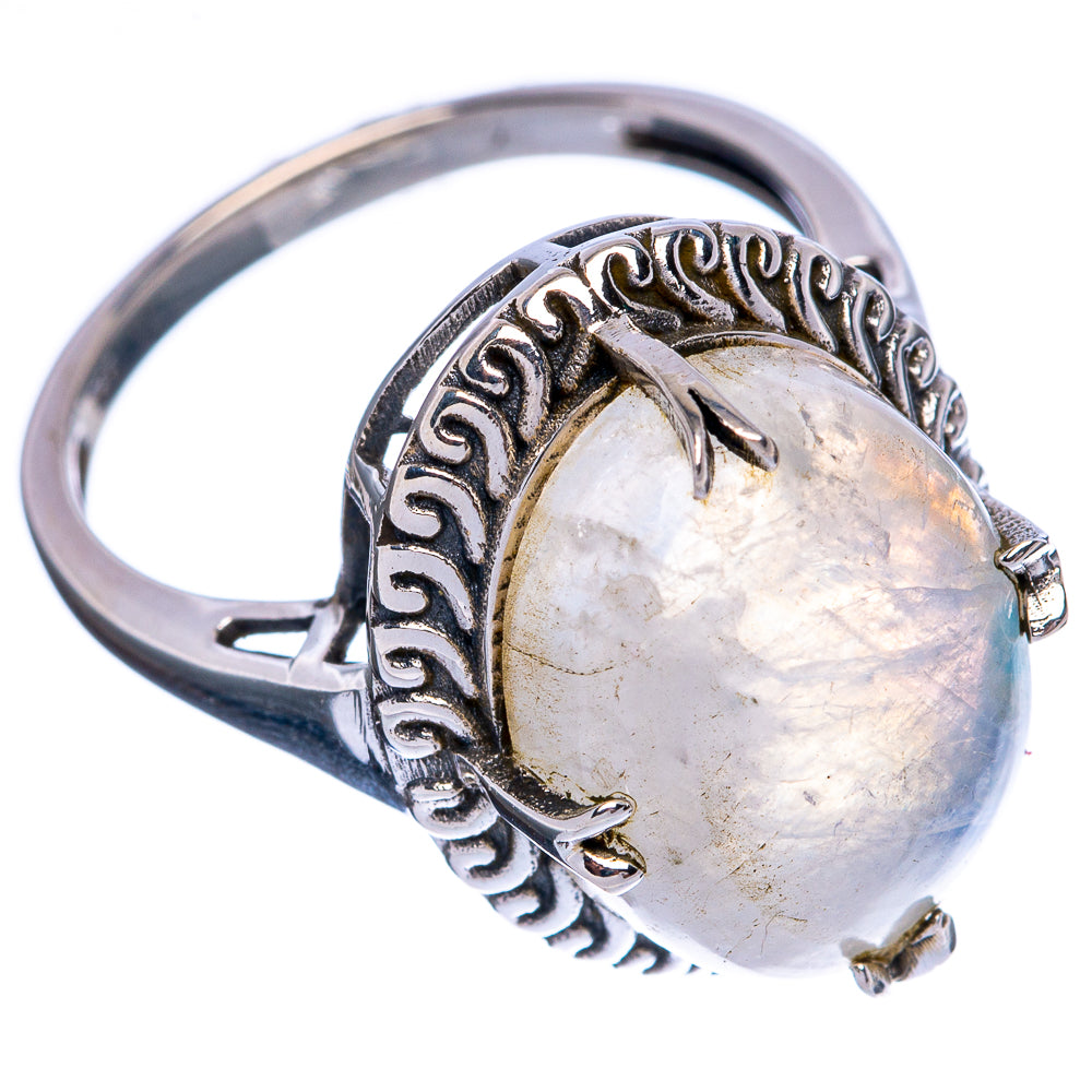 Large Rainbow Moonstone Ring Size 8.75 (925 Sterling Silver) R146486