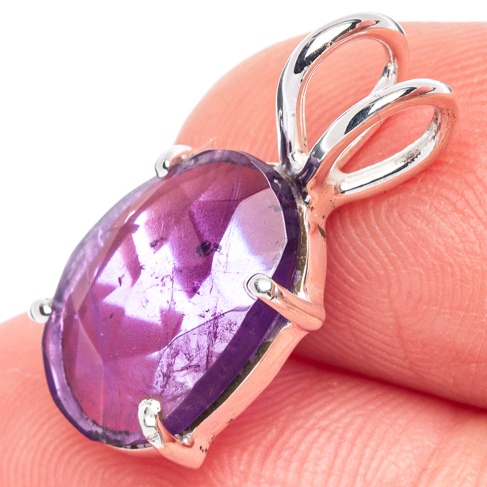 Value Amethyst Pendant 3/4" (925 Sterling Silver) P44506