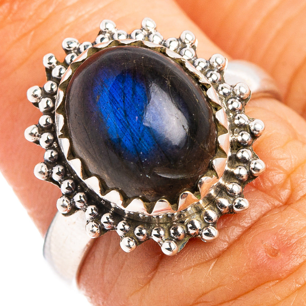 Labradorite Ring Size 6.5 (.925 Sterling Silver)