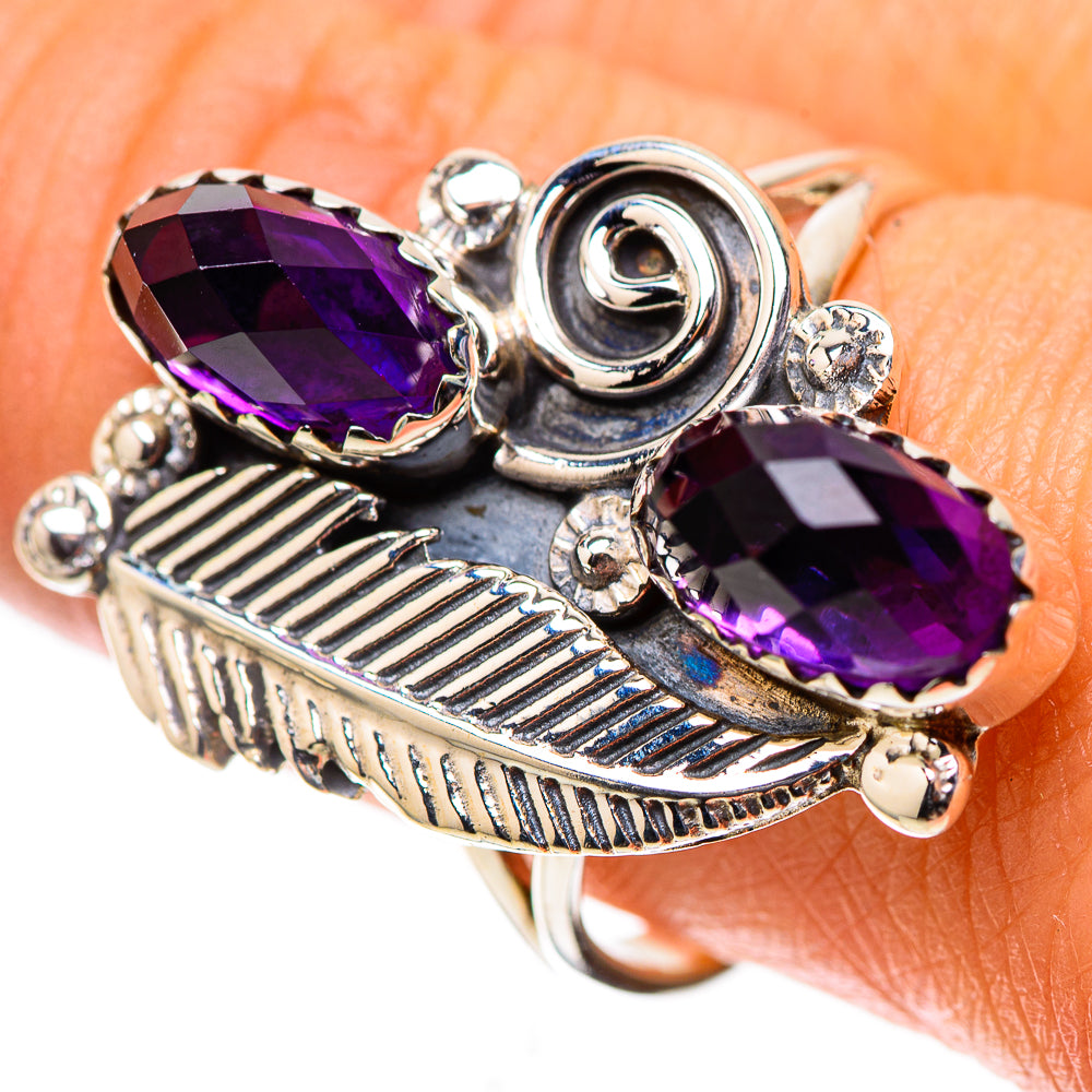 Faceted Amethyst Ring Size 9.75 (925 Sterling Silver) RING138415