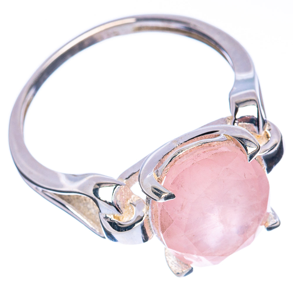 Rose Quartz Ring Size 8.25 (925 Sterling Silver) R2934