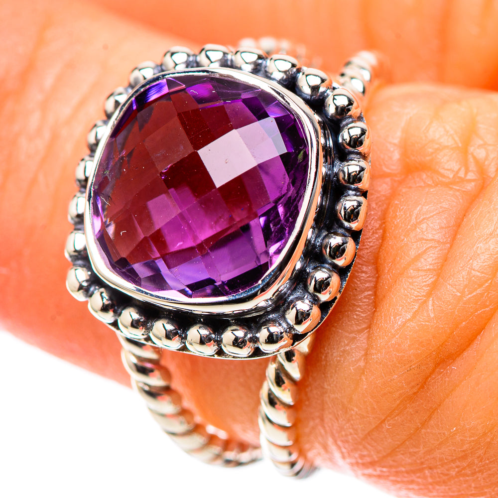 Premium Faceted Amethyst Ring Size 6 (925 Sterling Silver) RING138217