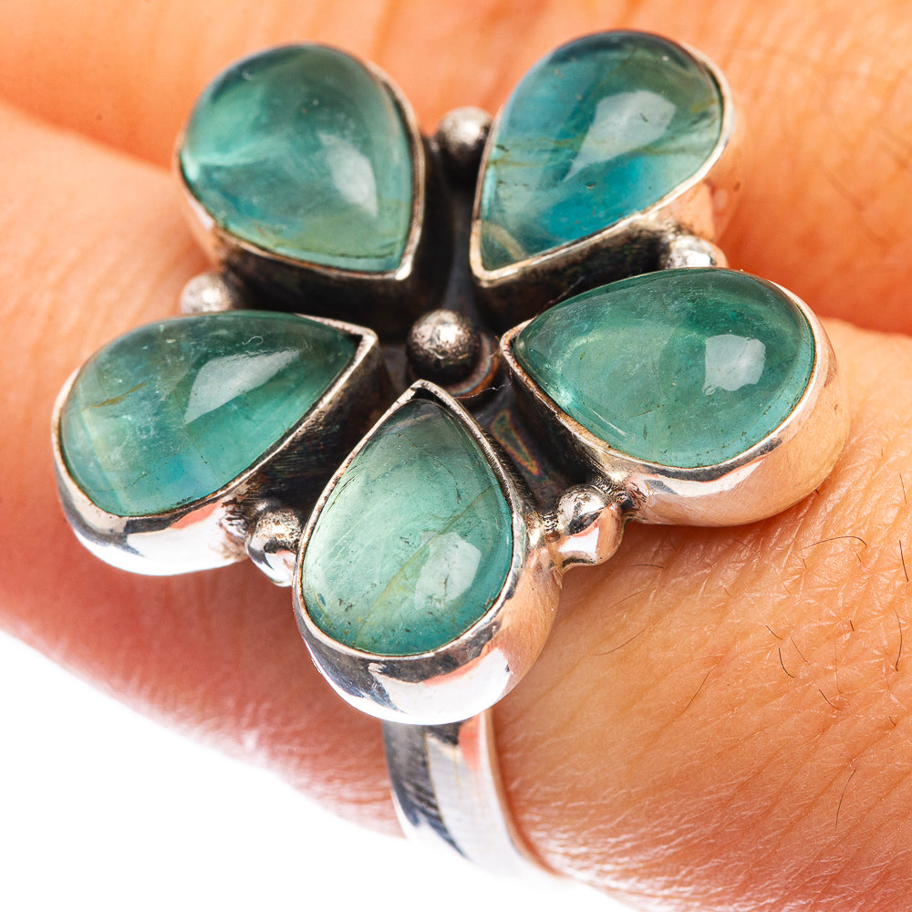 Blue Fluorite Ring Size 7 (925 Sterling Silver) R143139