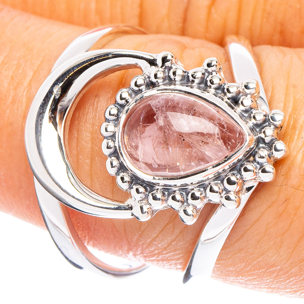 Rose Quartz 925 Sterling Silver Premium Ring Size 7.75 (925 Sterling Silver) R6550