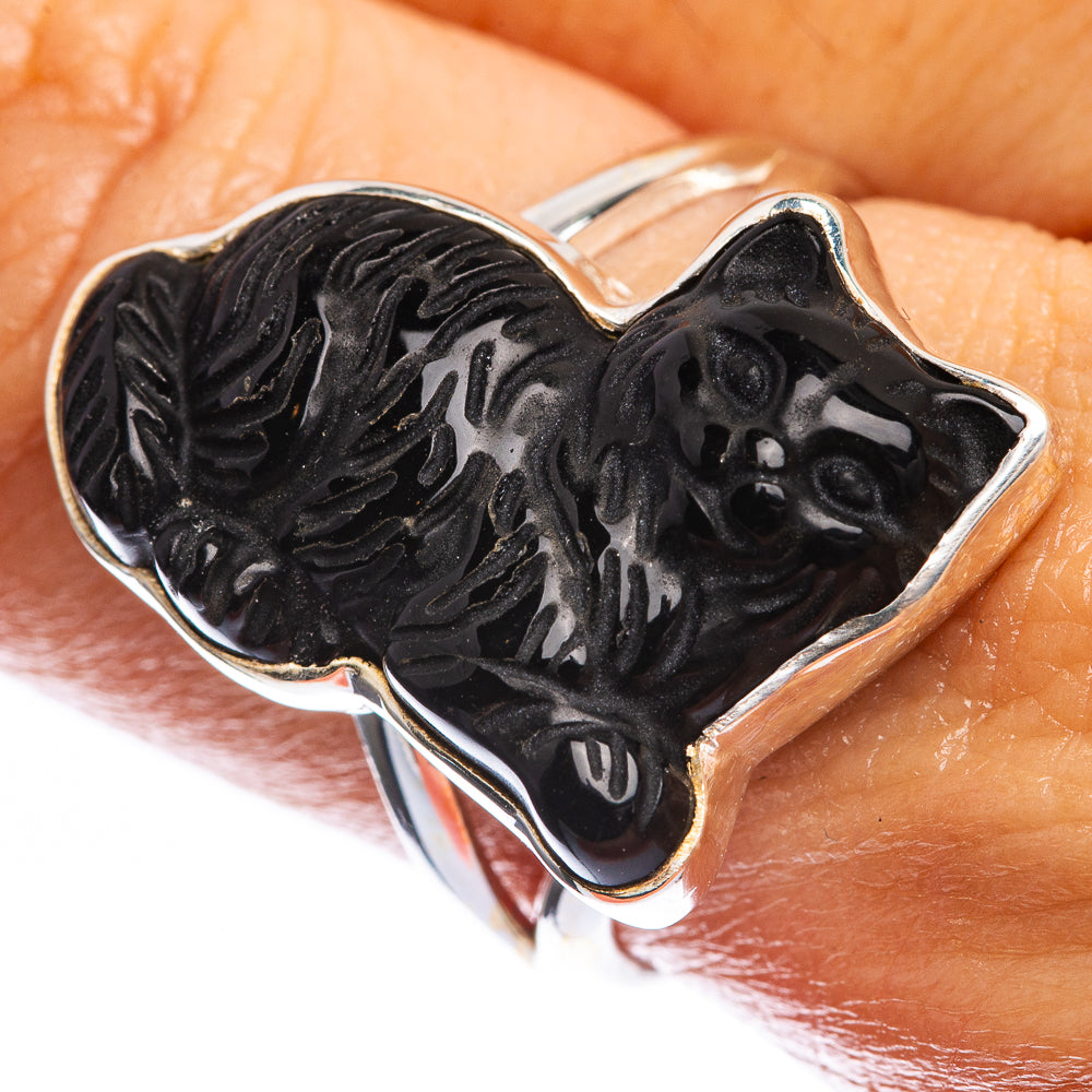 Black Onyx Ring Size 9 (925 Sterling Silver) R142388