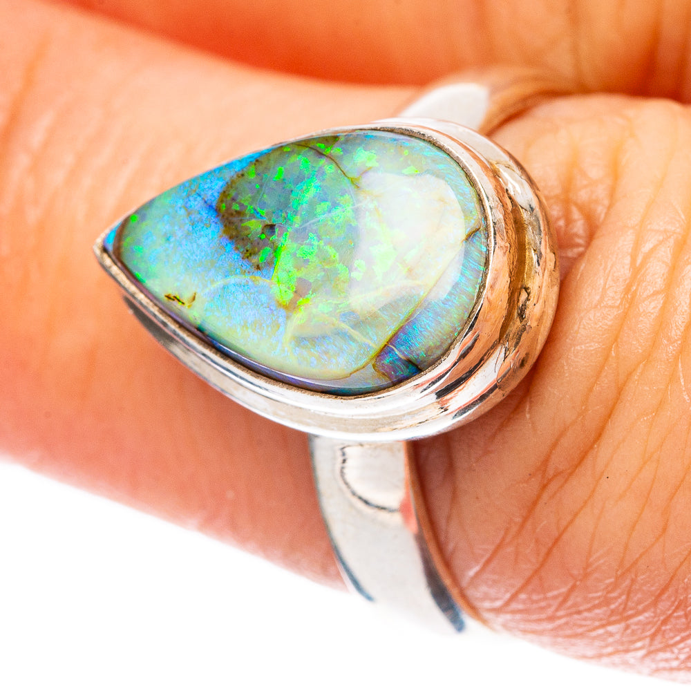 Rare Sterling Opal Ring Size 7.25 (925 Sterling Silver) R4313