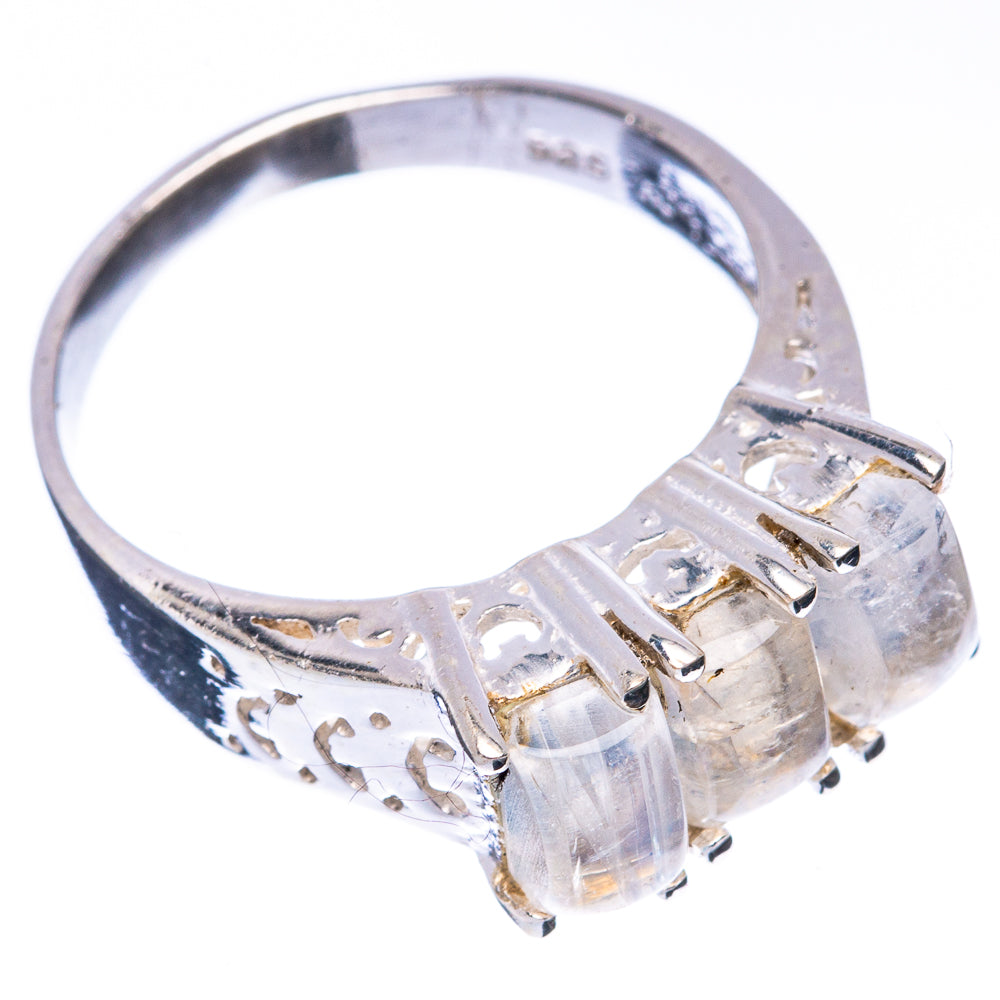 Rainbow Moonstone Ring Size 6.75 (925 Sterling Silver) R5695