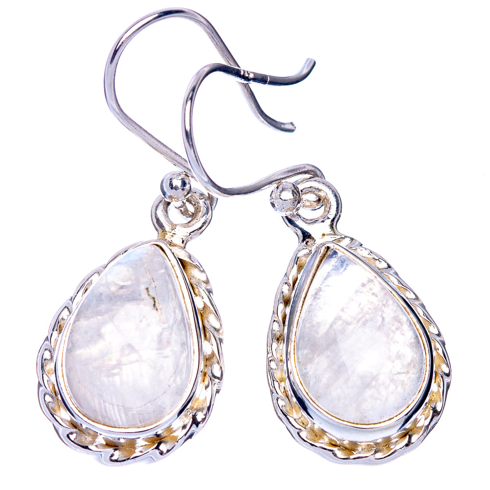 Rainbow Moonstone Earrings 1 1/4" (925 Sterling Silver) E433490