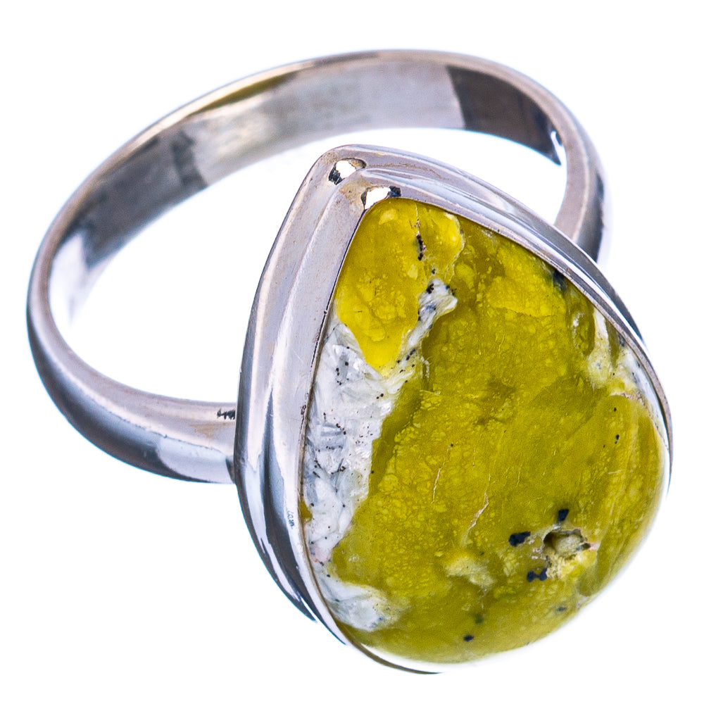 Lizardite Ring Size 7.75 (.925 Sterling Silver)