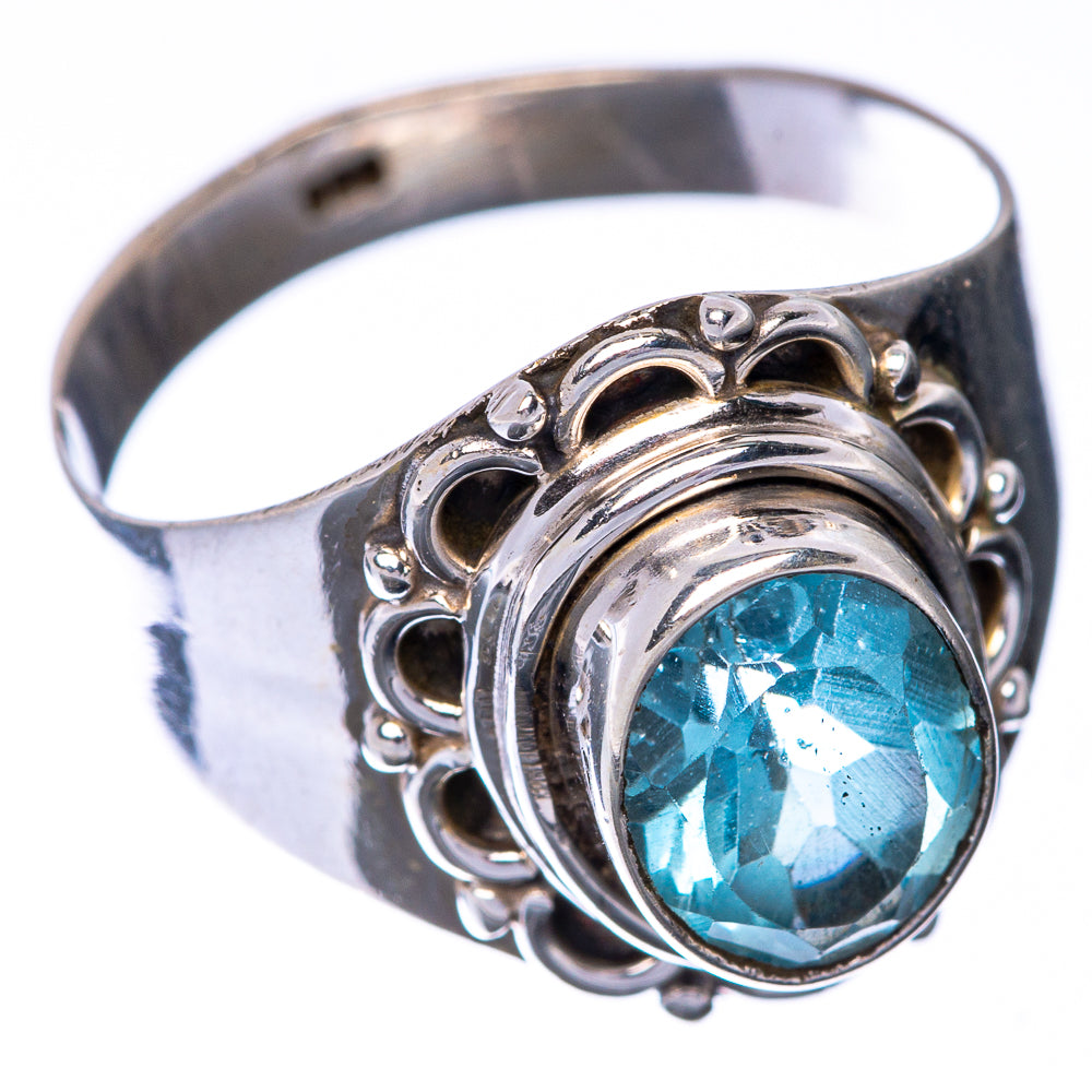Blue Topaz Ring Size 7.5 (925 Sterling Silver) R145114