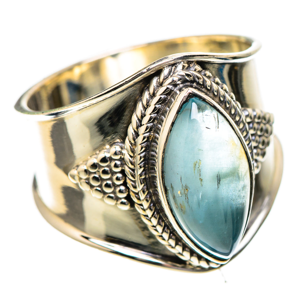Natural Aquamarine Ring Size 8 (925 Sterling Silver) RING137814
