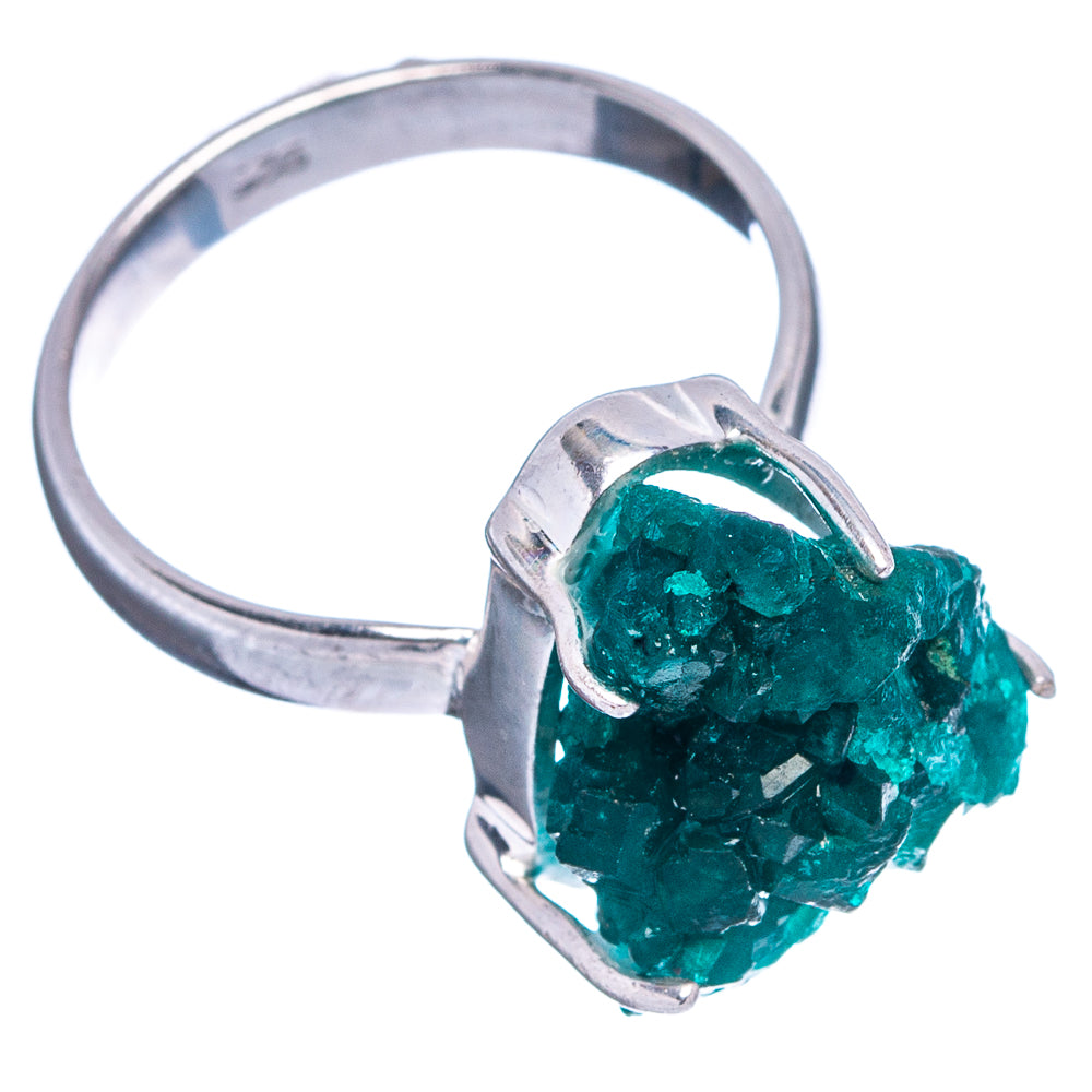 Rare Dioptase Ring Size 5 (.925 Sterling Silver)