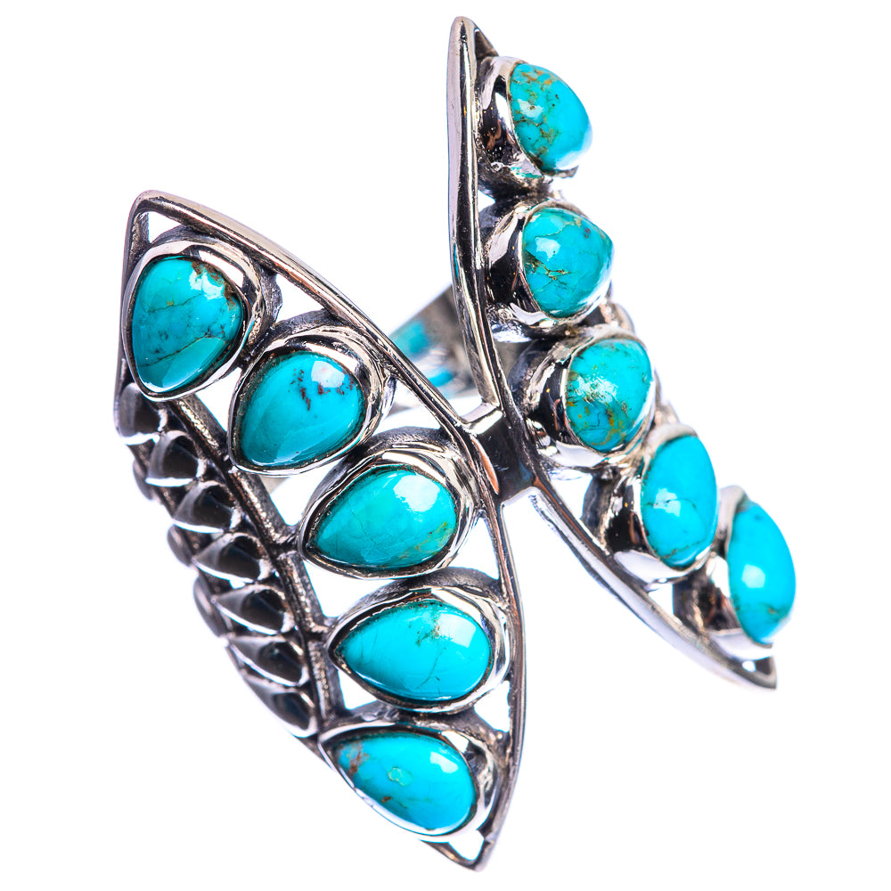 Large Sleeping Beauty Turquoise 925 Sterling Silver Ring Size 6.75