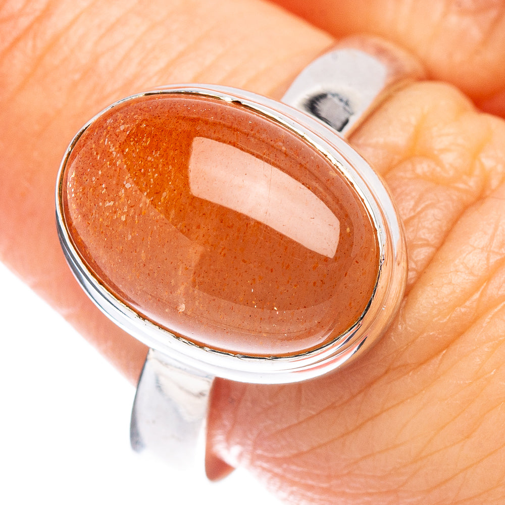 Sunstone Ring Size 8.25 (.925 Sterling Silver)