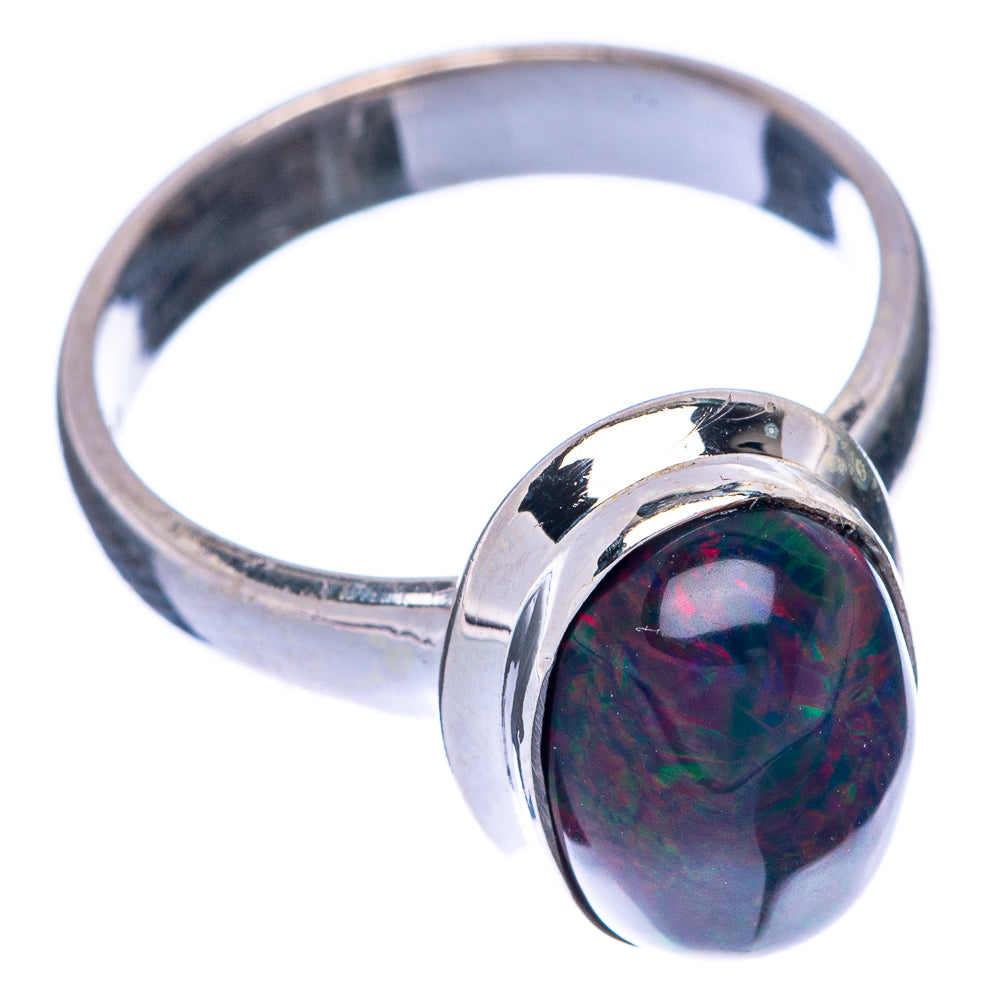 Black Opal Ring Size 5.75 (925 Sterling Silver) R144856