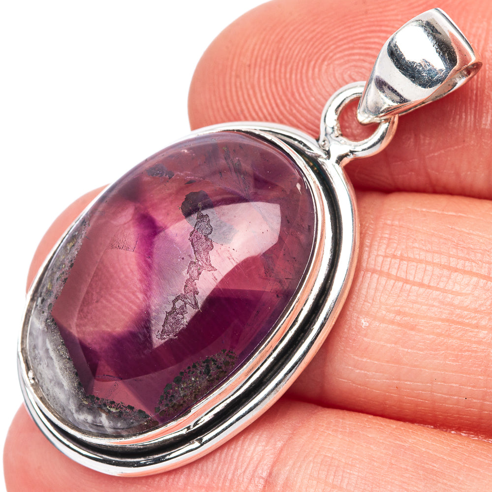 Amethyst Pendant 1 1/2" (925 Sterling Silver) P42508