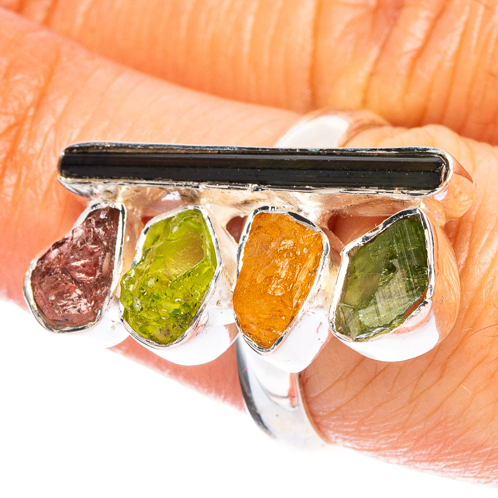 Tourmaline 925 Sterling Silver Ring Size 7.5 (925 Sterling Silver) R6207