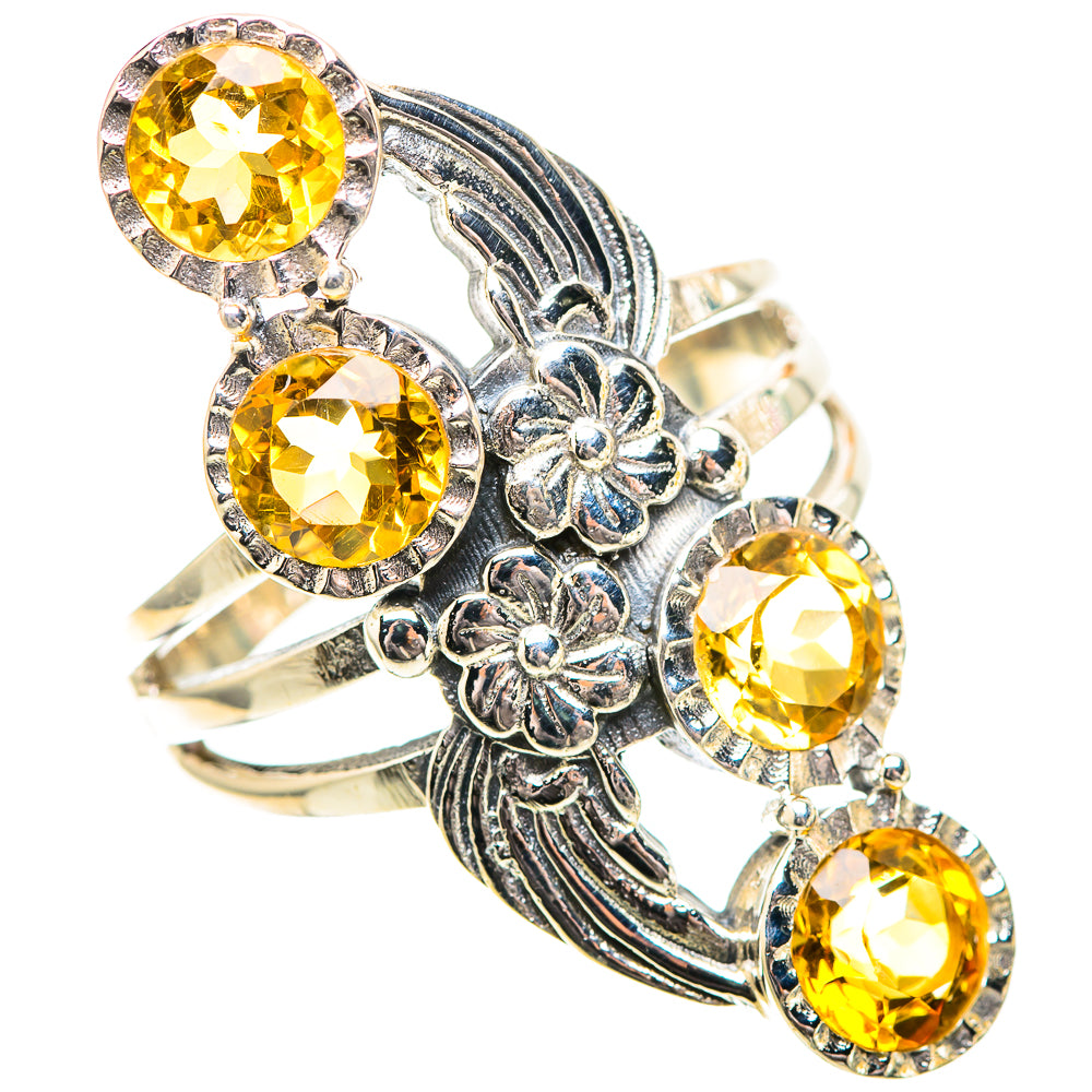 Large Faceted Citrine Ring Size 9.5 (925 Sterling Silver) RING139104
