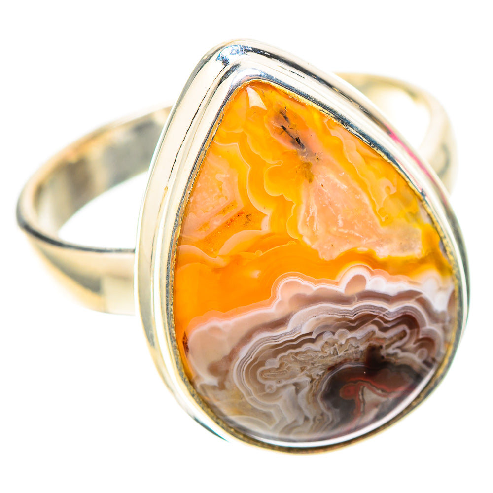 Crazy Lace Agate Ring Size 8 (925 Sterling Silver) RING138482