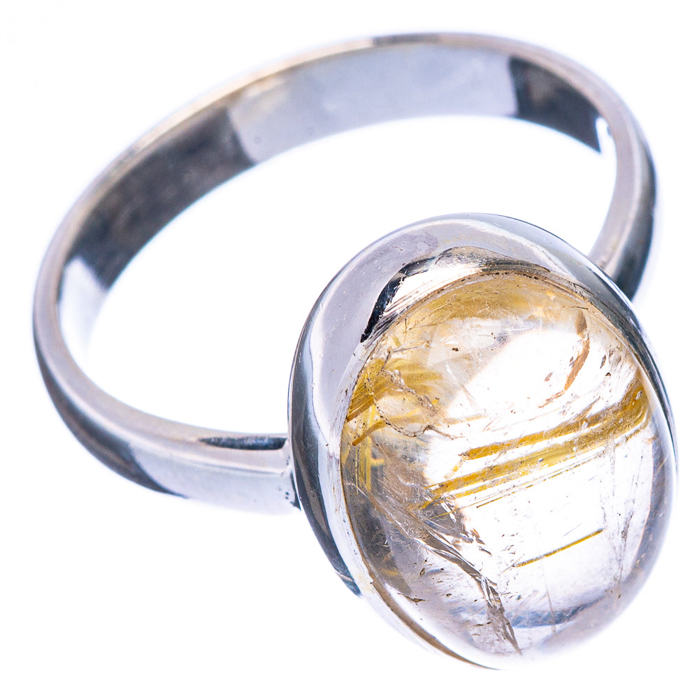 Rutilated Quartz Ring Size 7.25 (925 Sterling Silver) R2296