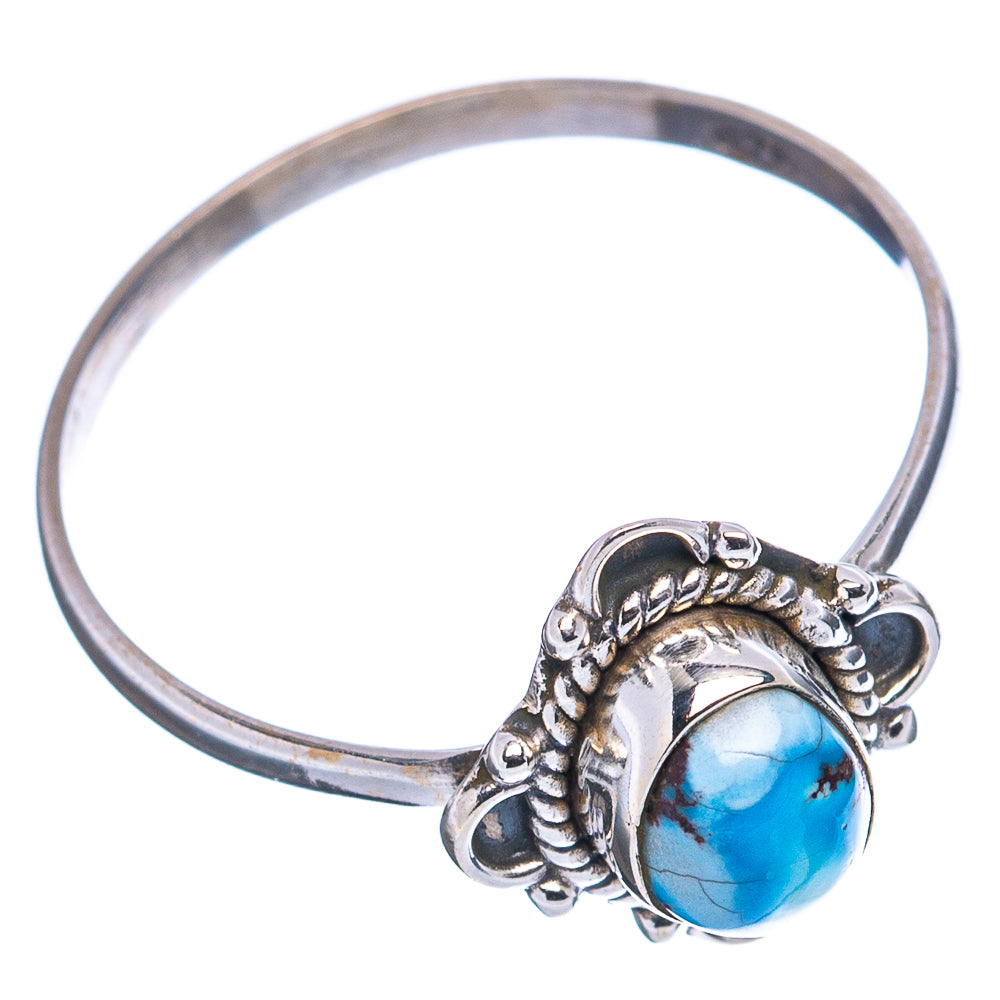 Golden Hills Turquoise Dainty Ring Size 8.75 (.925 Sterling Silver)