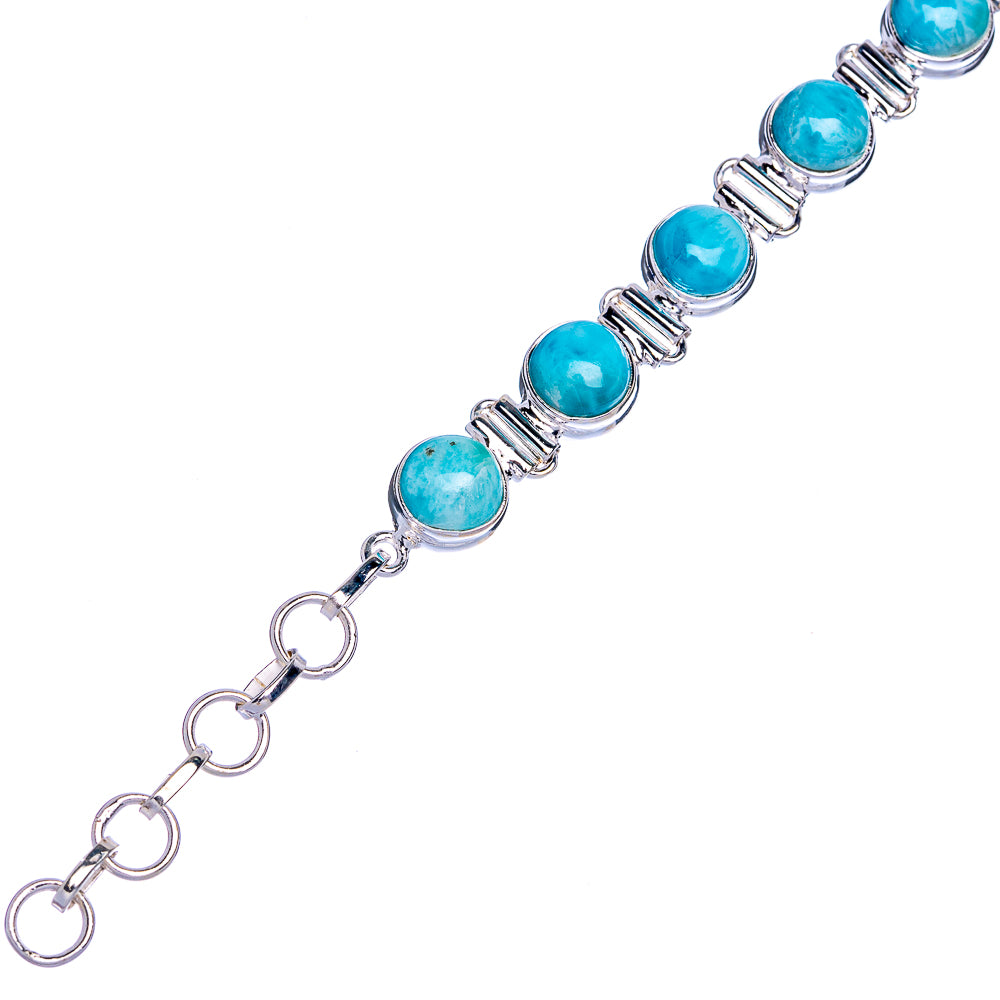 Larimar Bracelets 6 1/2 To 8 1/8" (925 Sterling Silver) B90327