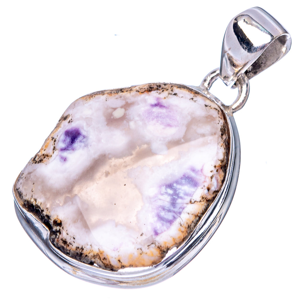 Rare Mexican Purple Opal 925 Sterling Silver Pendant 1 3/8" (925 Sterling Silver) P42611