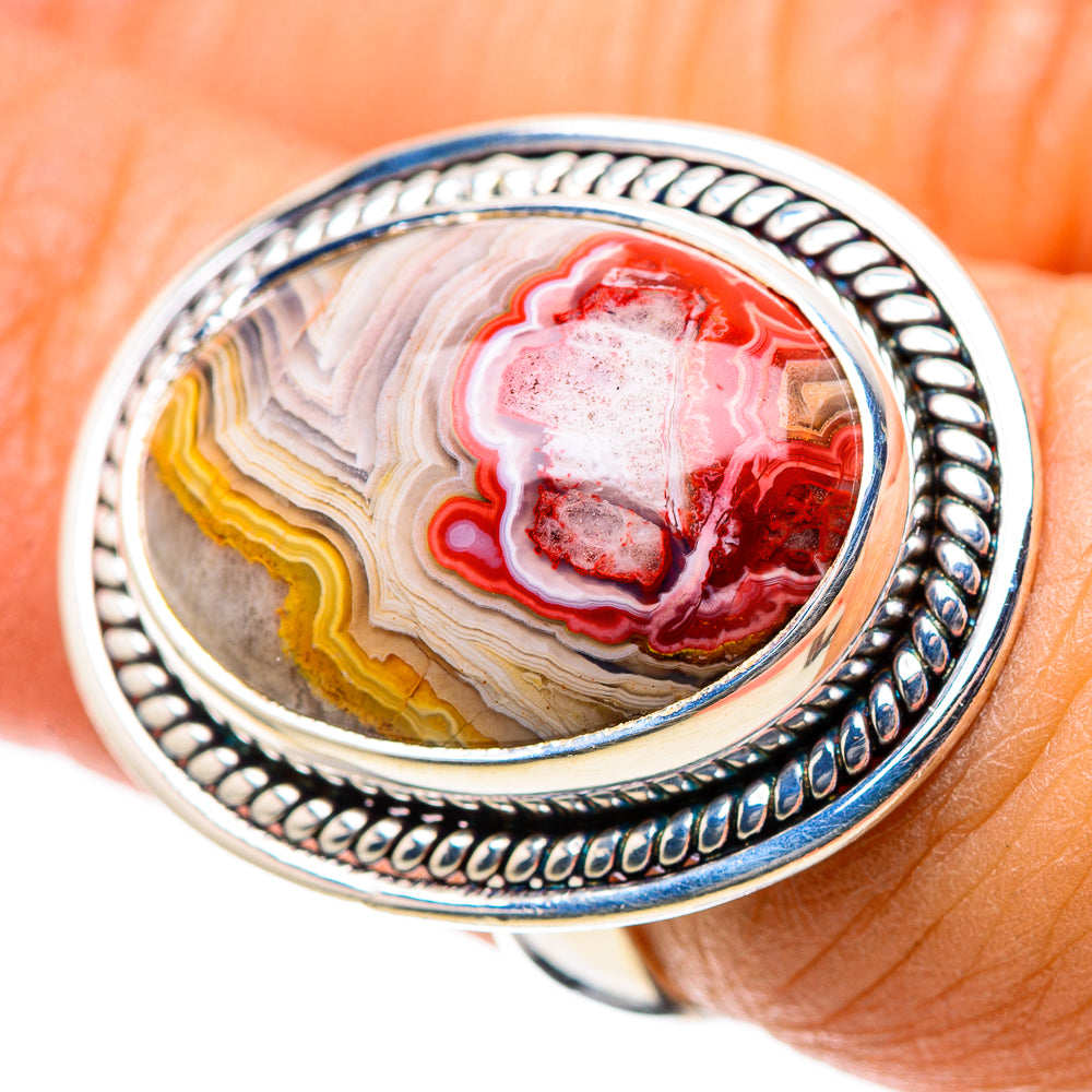 Crazy Lace Agate Ring Size 6.25 (925 Sterling Silver) RING138798