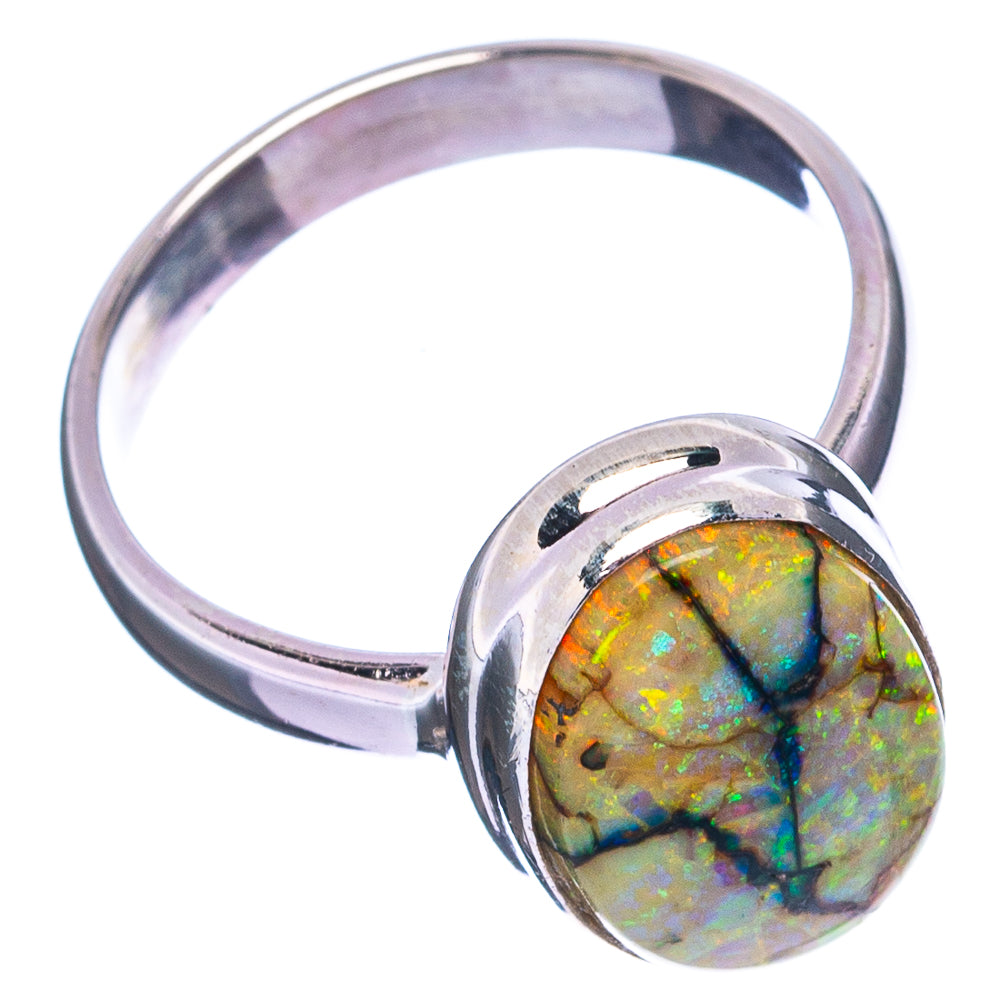 Rare Sterling Opal Ring Size 6.75 (.925 Sterling Silver)