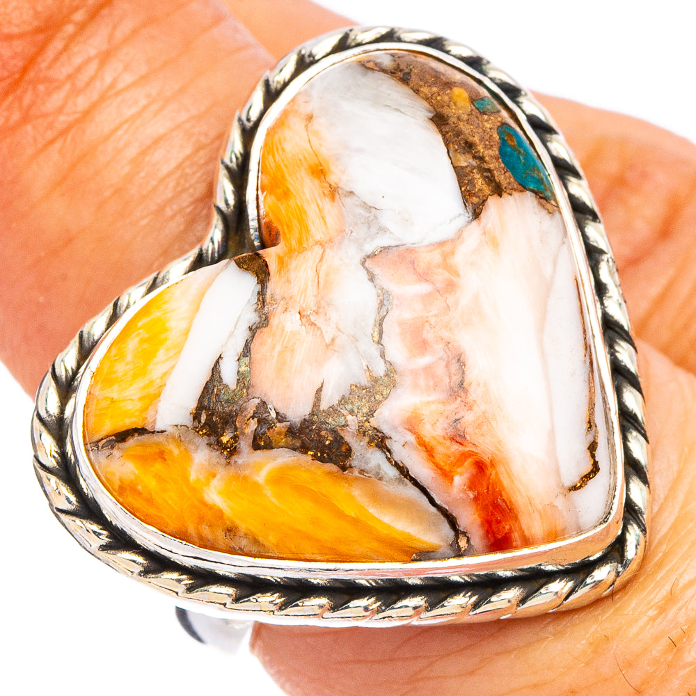 Spiny Oyster Turquoise Ring Size 9.75 (.925 Sterling Silver)