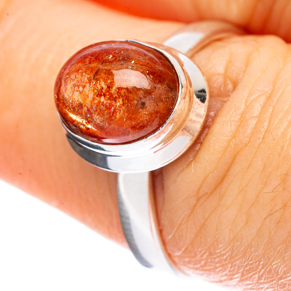 Value Sunstone Ring Size 6.75 (925 Sterling Silver) R3164