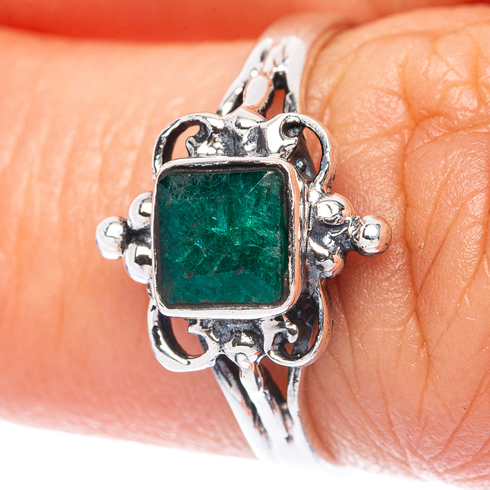 Emerald Dainty Ring Size 7 (925 Sterling Silver) R145880