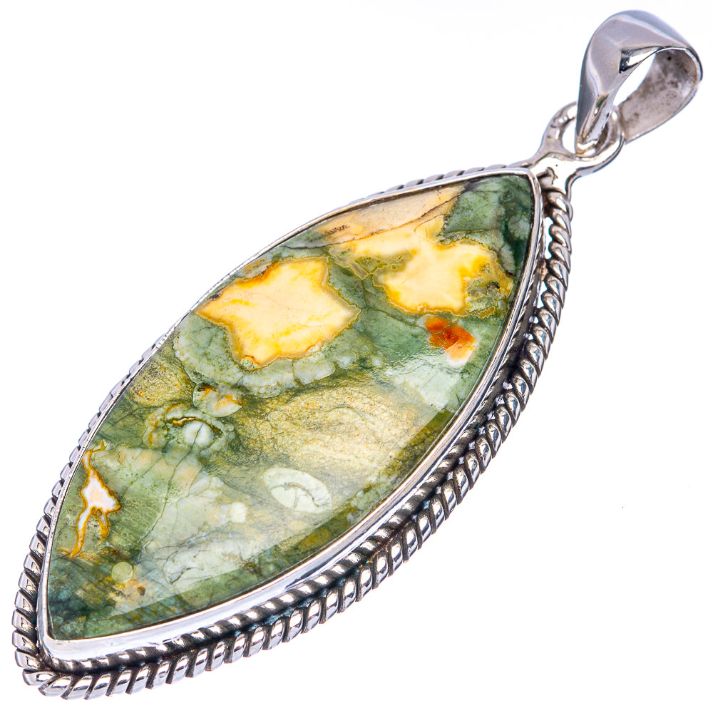 Ocean Jasper Pendant 2 1/8" (925 Sterling Silver) P41471