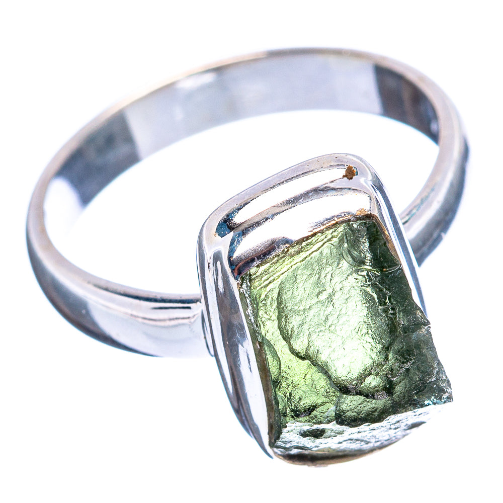 Rare Czech Moldavite Ring Size 6 (.925 Sterling Silver)