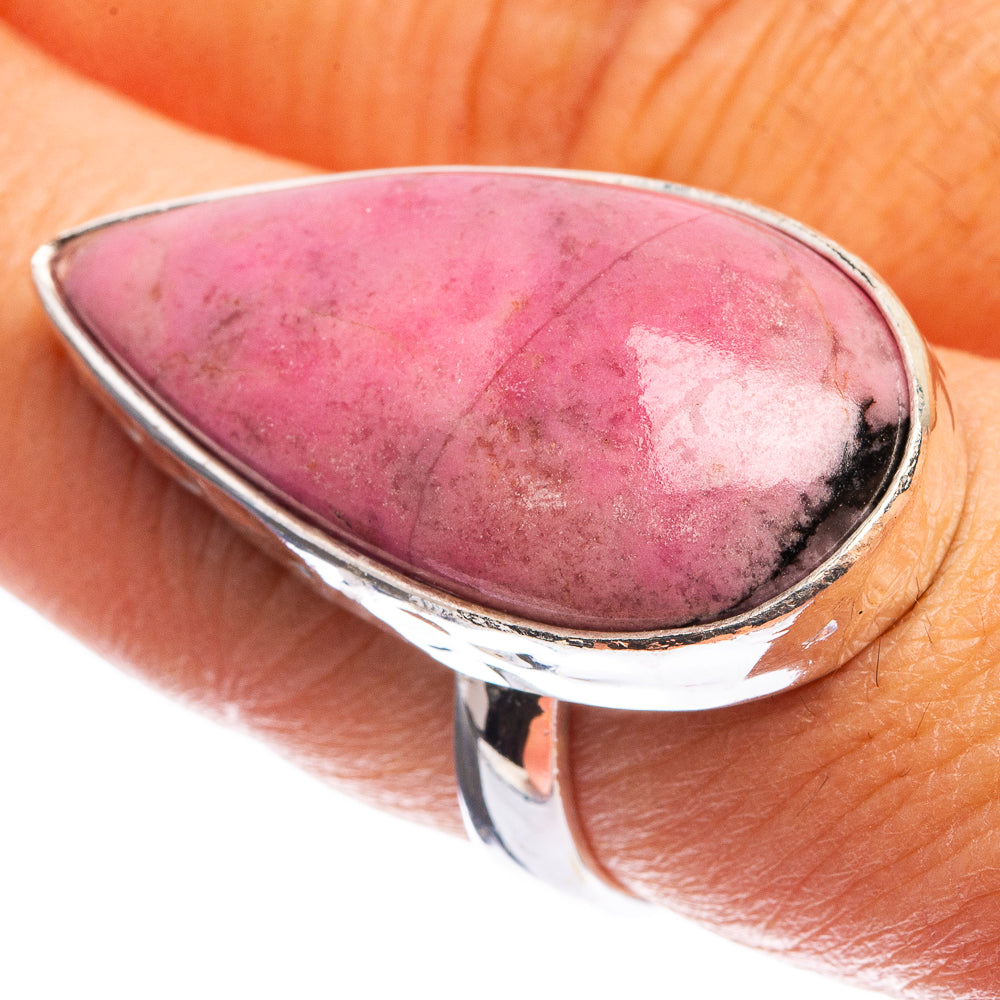 Large Rhodonite Ring Size 8 (925 Sterling Silver) R143062
