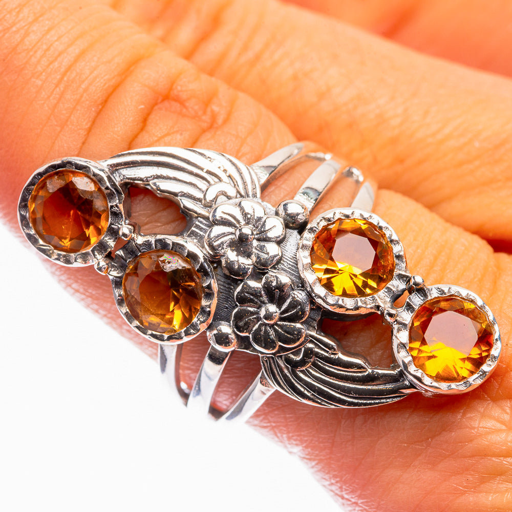 Faceted Citrine Ring Size 8.75 (925 Sterling Silver) R142155