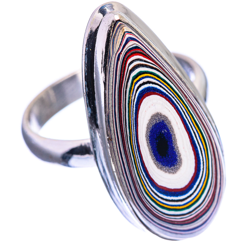 Fordite Ring Size 8.25 (925 Sterling Silver) R142165