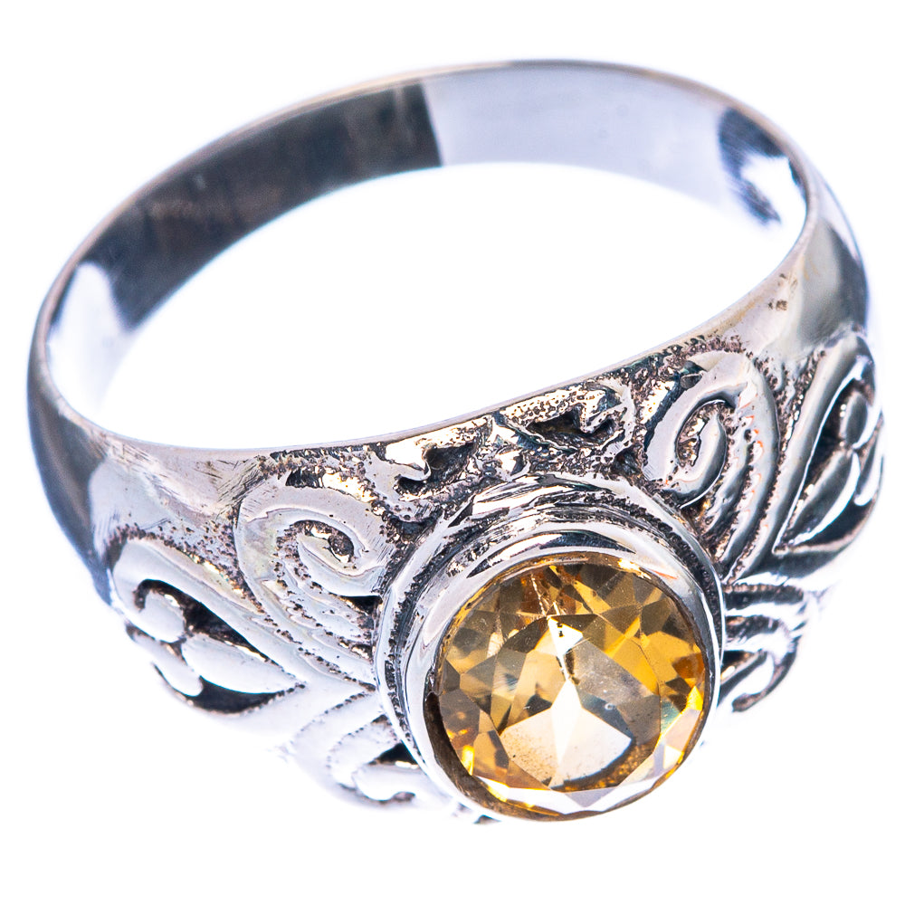Faceted Citrine Ring Size 6.75 (925 Sterling Silver) R1525