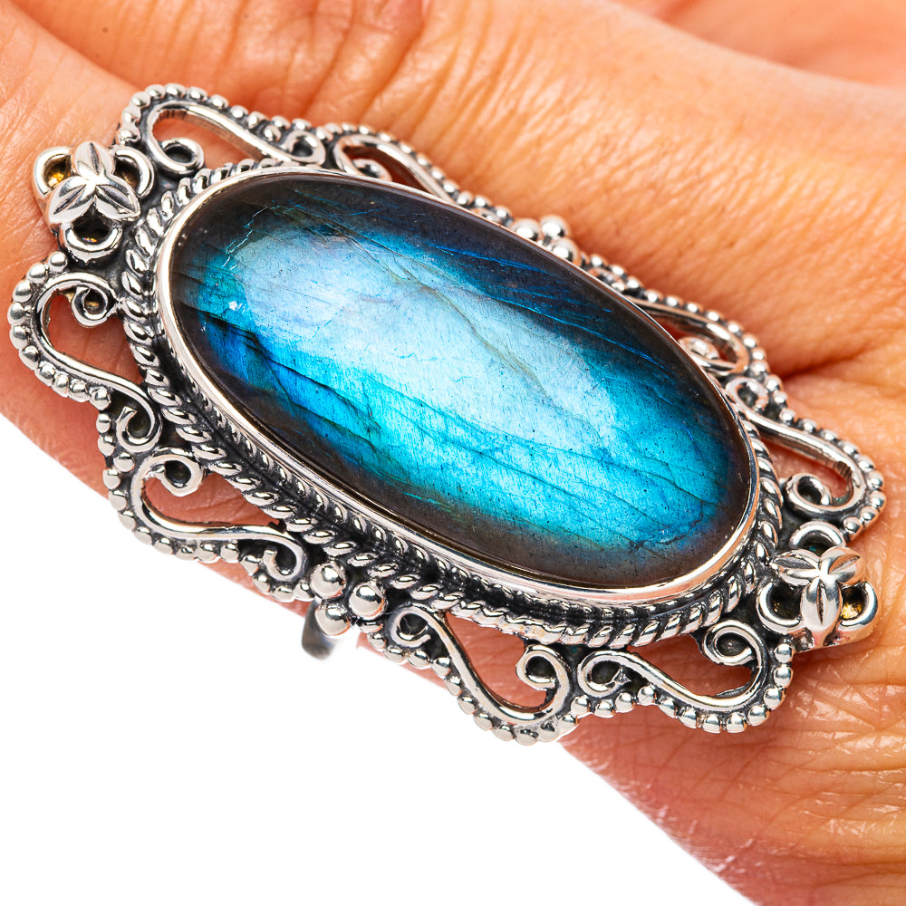 Signature Labradorite Ring Size 9 (925 Sterling Silver) R3555