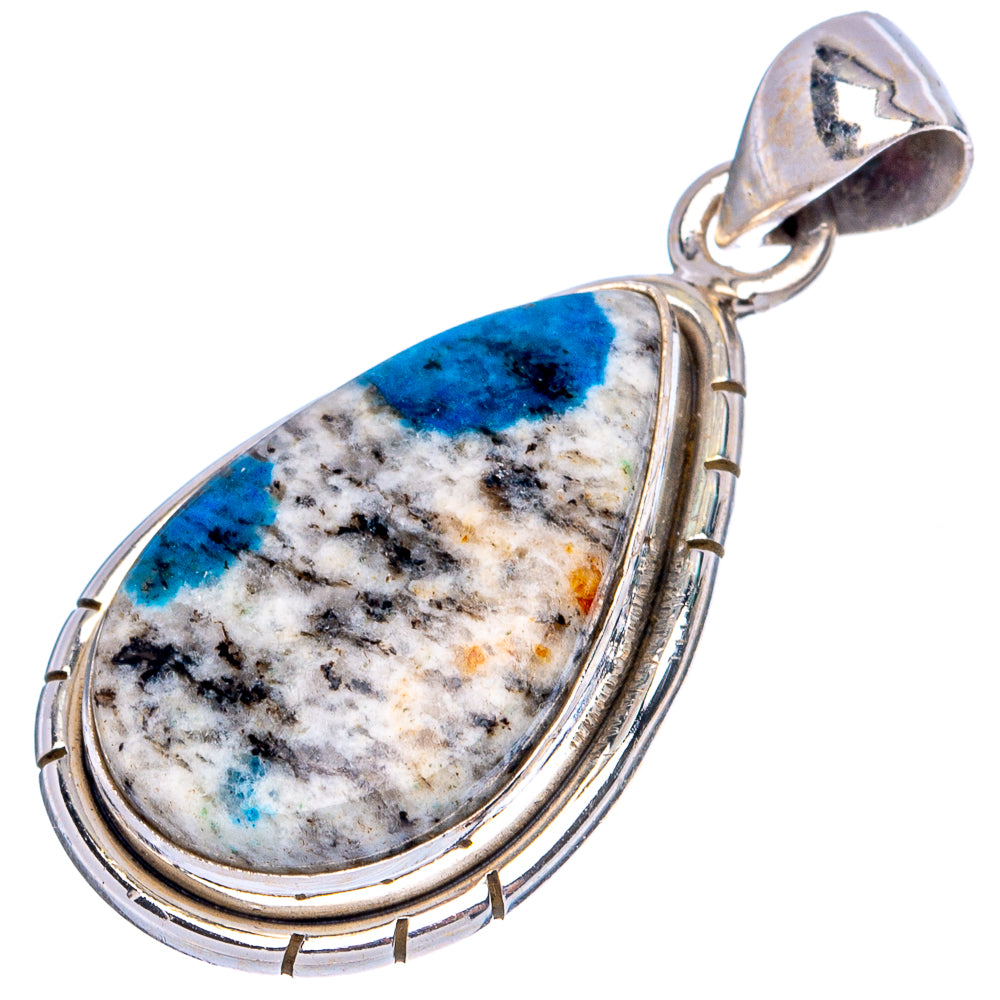 K2 Blue Azurite Pendant 1 3/8" (925 Sterling Silver) P43430