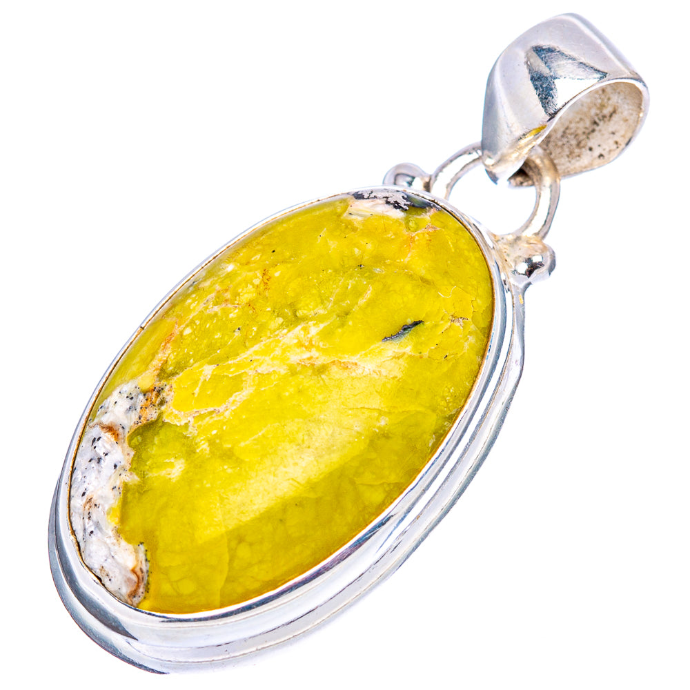 Lizardite Pendant 1 3/8" (.925 Sterling Silver)