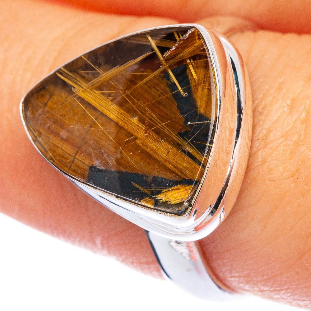 Rare Full Star Rutilated Quartz Ring Size 8.25 (925 Sterling Silver) R145561