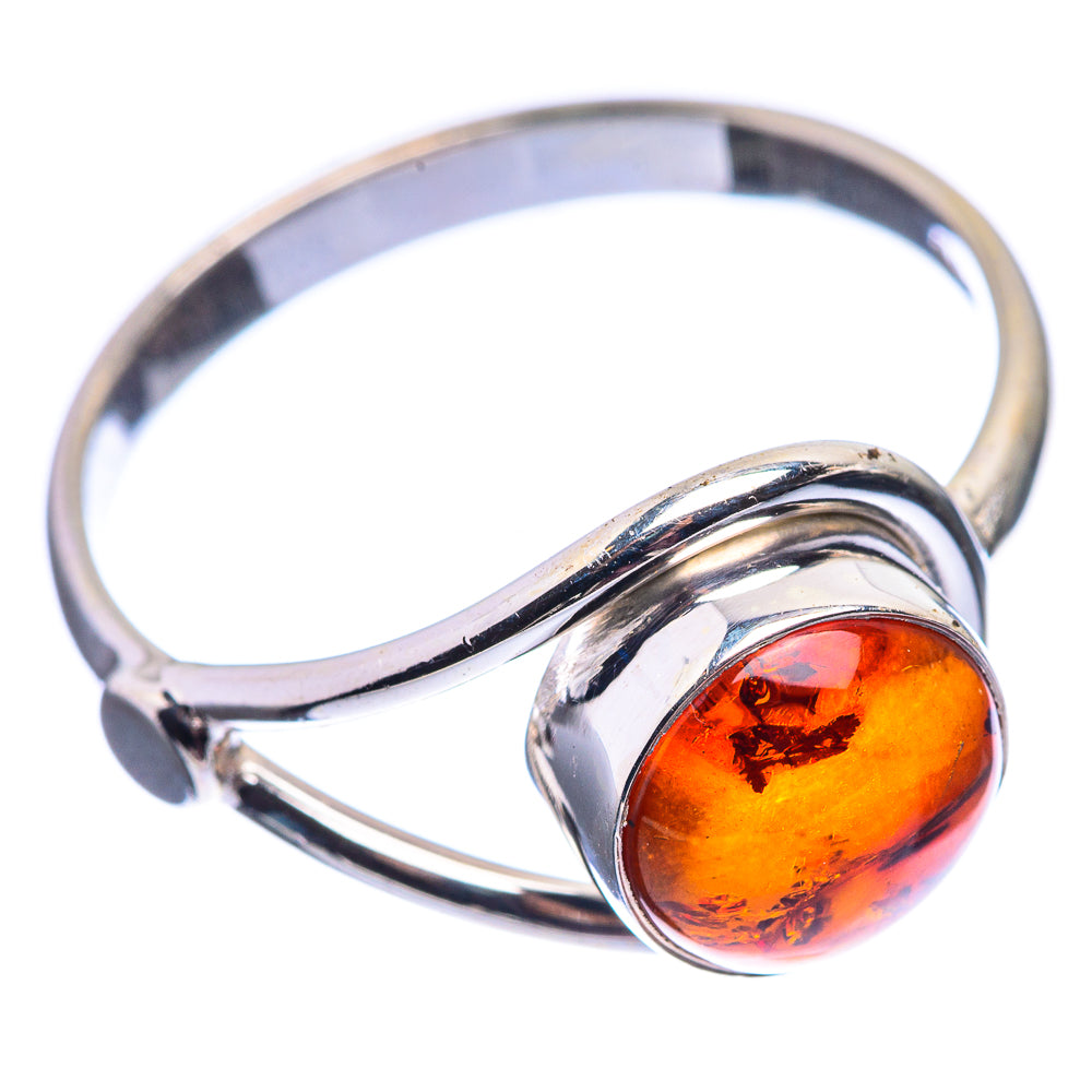 Baltic Amber Ring Size 8.5 (925 Sterling Silver) R142104