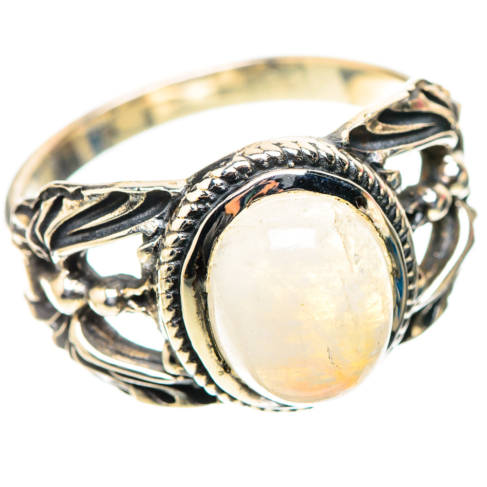 Rainbow Moonstone Ring Size 10 (925 Sterling Silver) RING138468