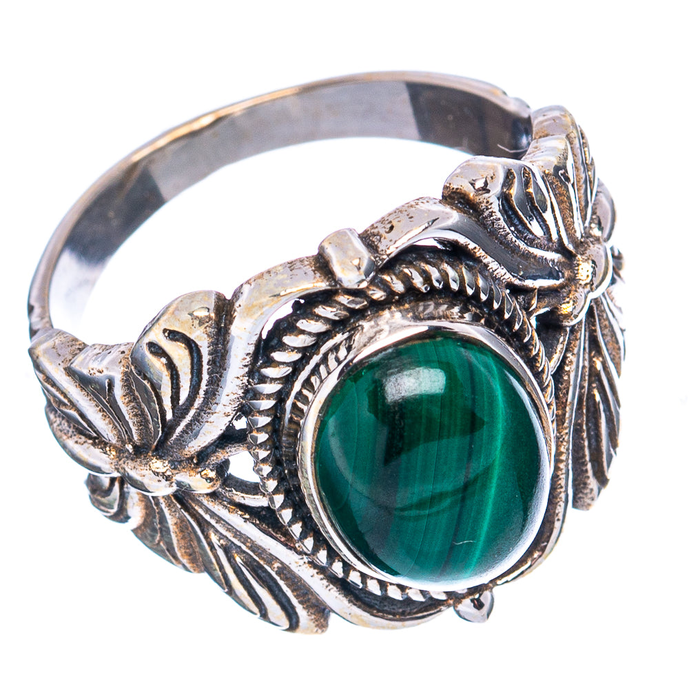 Malachite Butterfly Ring Size 6.5 (.925 Sterling Silver)