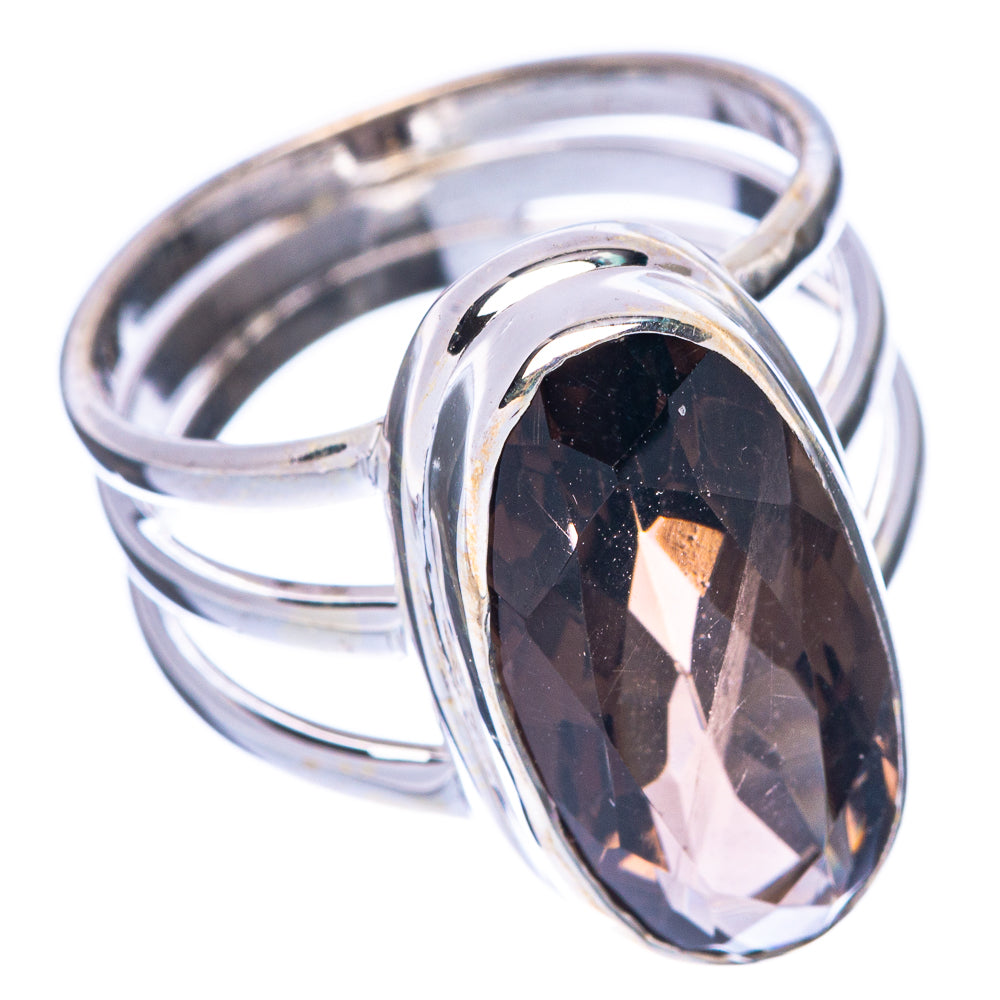 Smoky Quartz Ring Size 6.75 (925 Sterling Silver) R1767