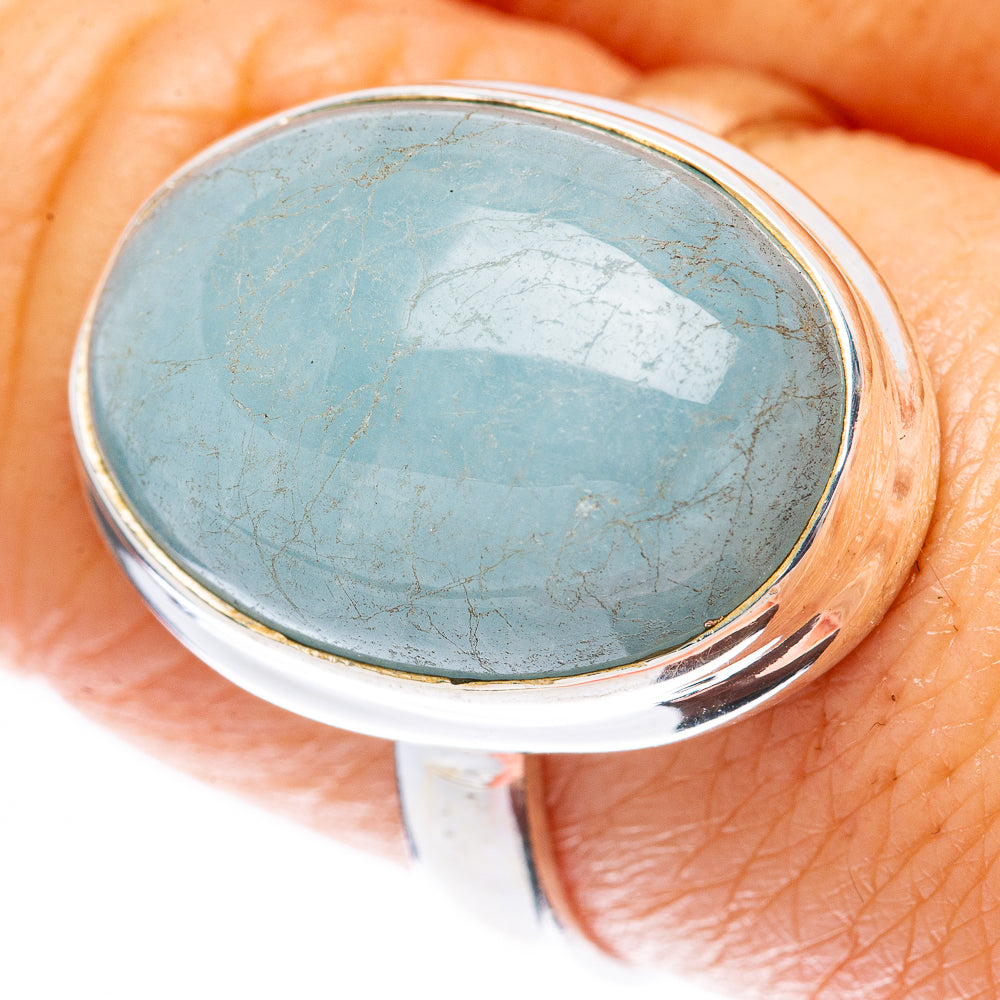 Aquamarine Ring Size 8.75 (925 Sterling Silver) R2182