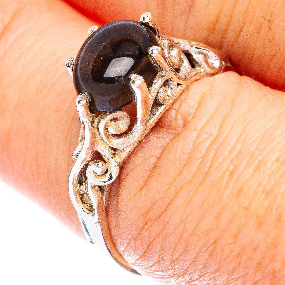 Smoky Quartz Dainty Ring Size 7 (925 Sterling Silver) R146996