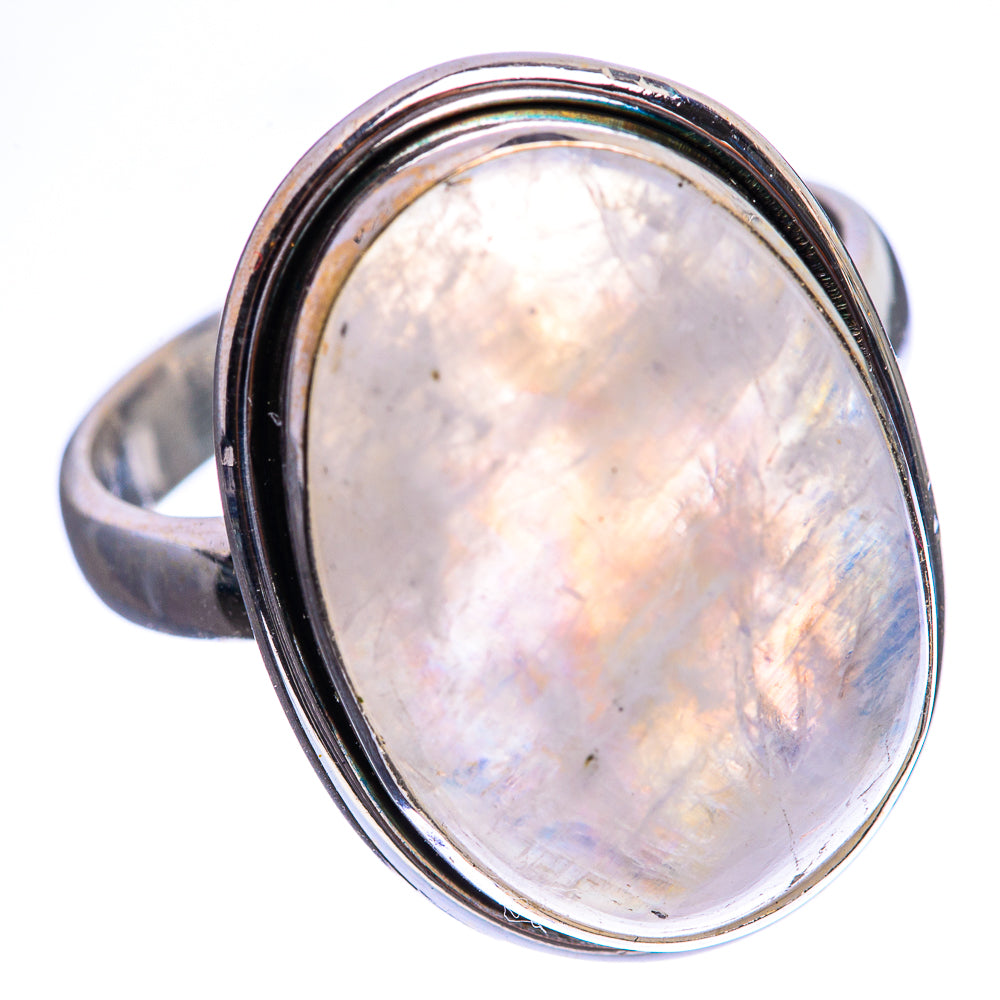 Rainbow Moonstone Ring Size 9 (925 Sterling Silver) R142942