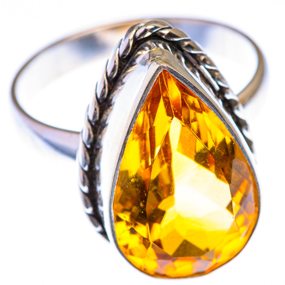 Faceted Citrine Ring Size 10 (925 Sterling Silver) RING139900
